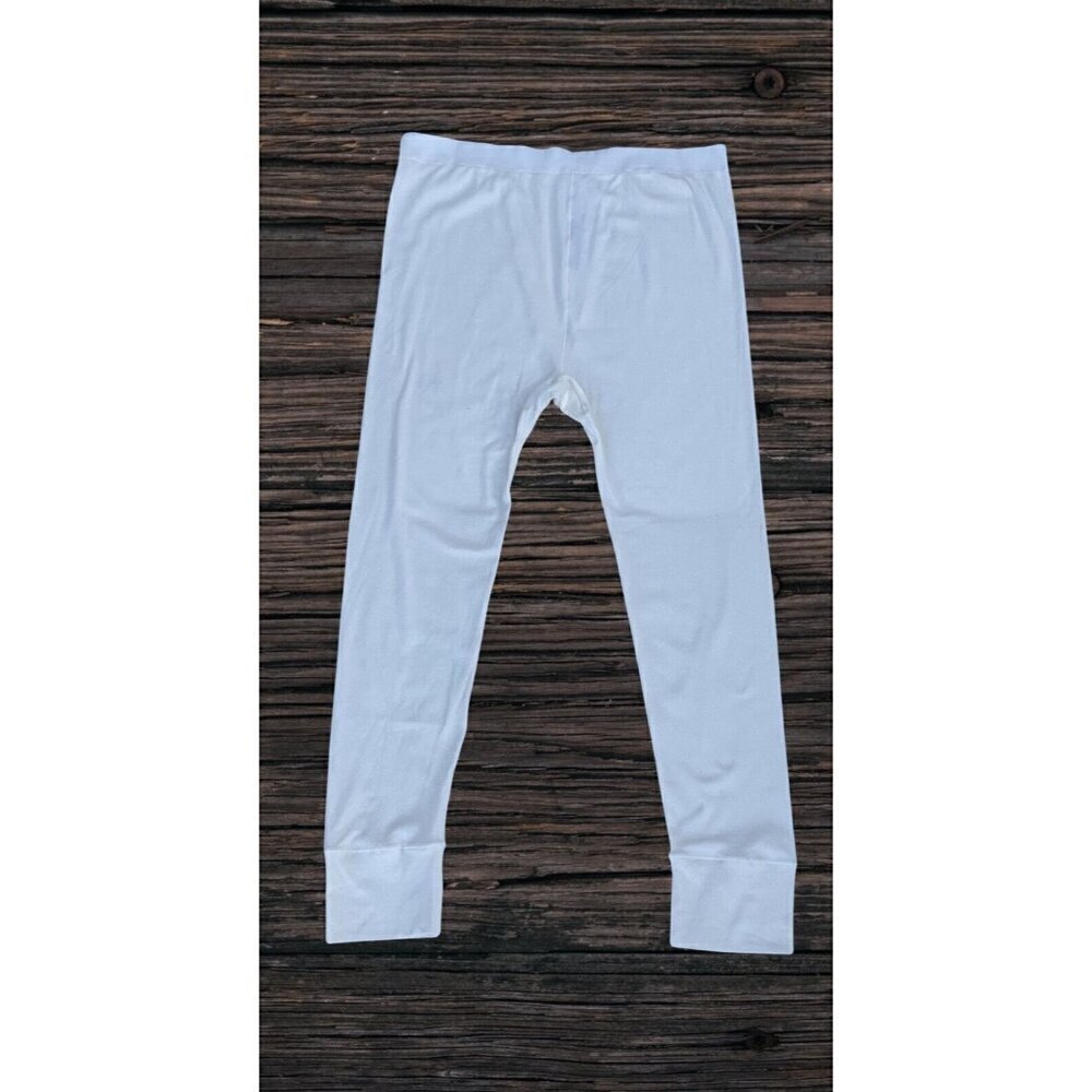 SKIMS Logo Cotton Thermal Pointelle Leggings Cream 4X Plus Size - Picture 10 of 11